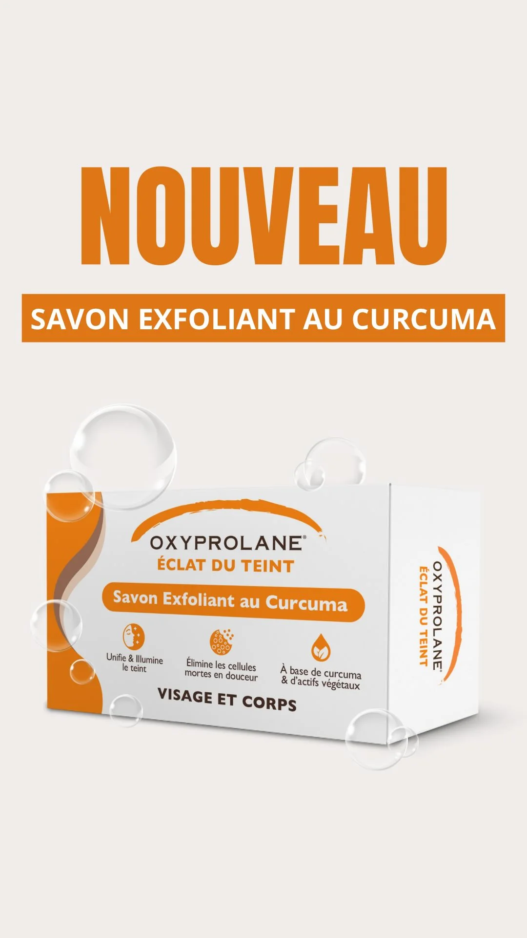 Savon Oxyprolane Eclat du Teint au curcuma