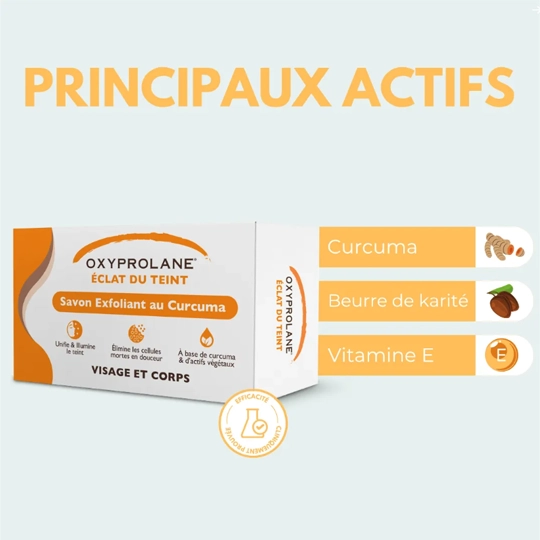 Savon Oxyprolane Eclat du Teint au curcuma