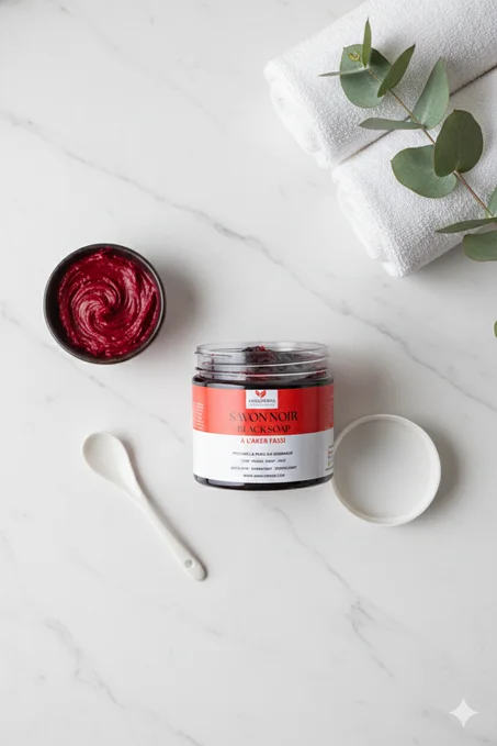Savon Noir/ black soap with akerfasi صابون طبيعي بعكر فاسي
