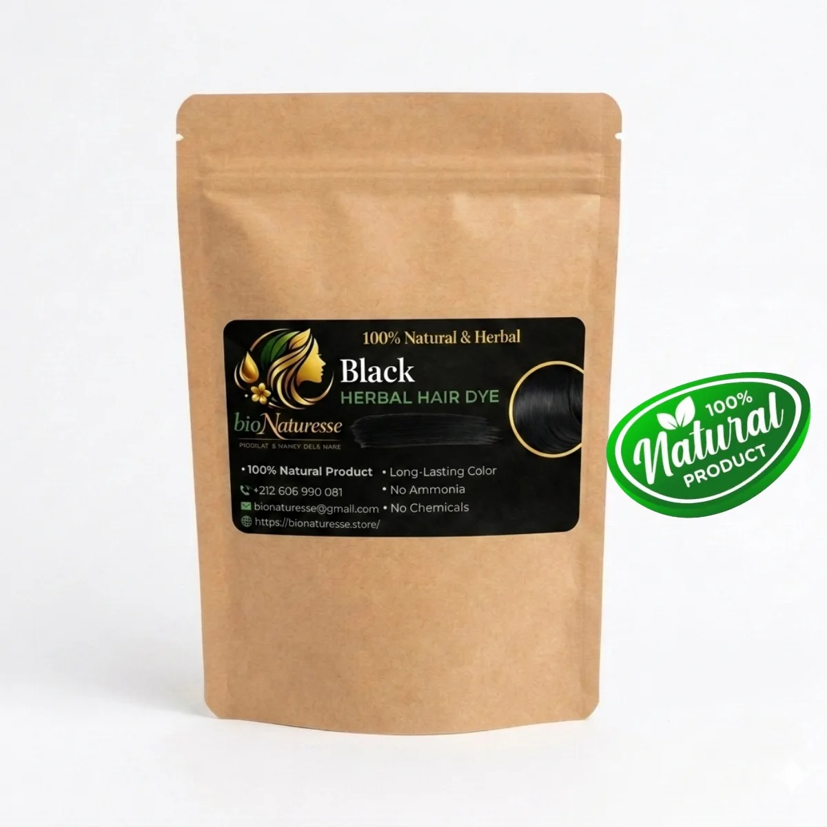 Jet Black Herbal Hair Dye