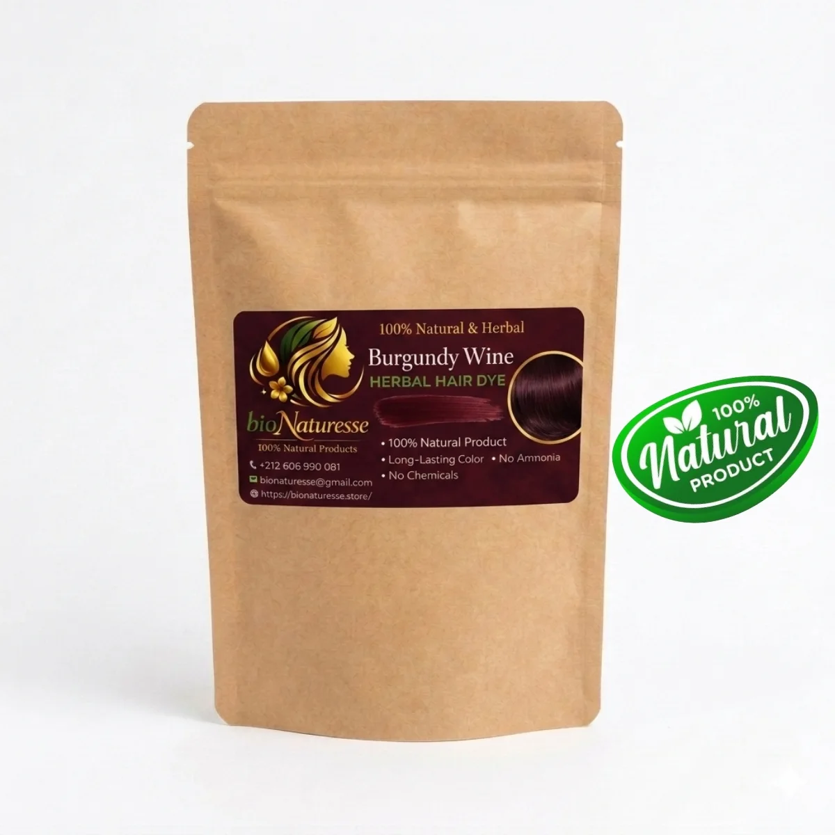 Burgundy Wine Herbal Hair Dye