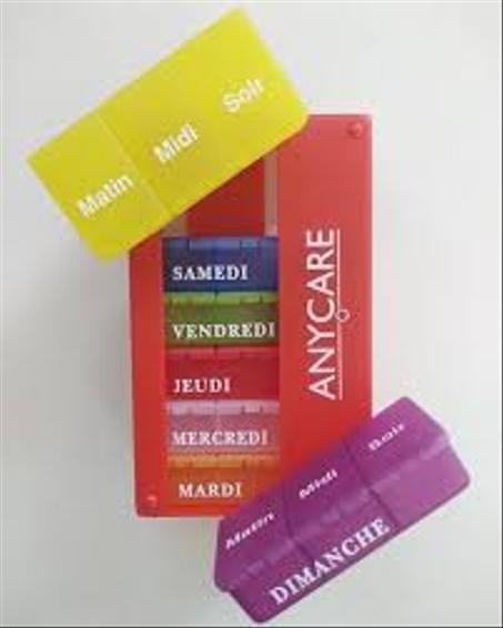 AnyCare pilulier hebdomadaire 7jrs ( porte médicament)