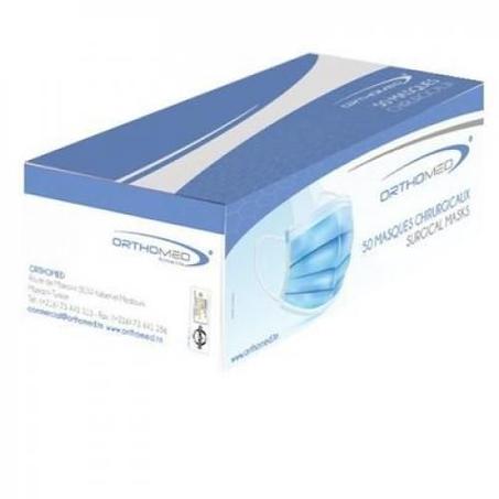 BAVETTE CHIRURGICALE JETABLE - 3 PLIS 50piéce