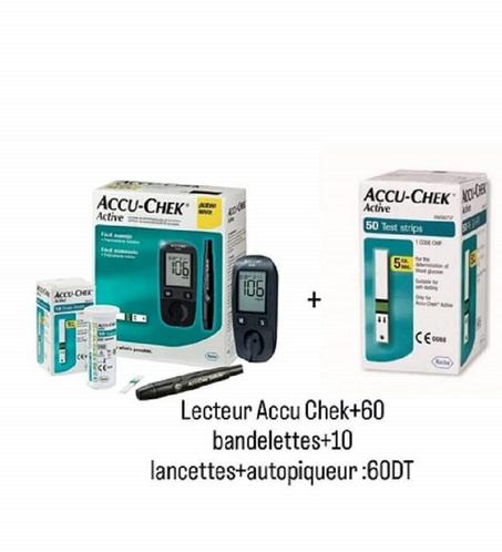 glucomètre Accu chek active 60 bandelettes