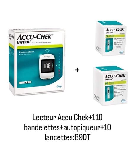 glucomètre Accu chek instant 110 bandelettes
