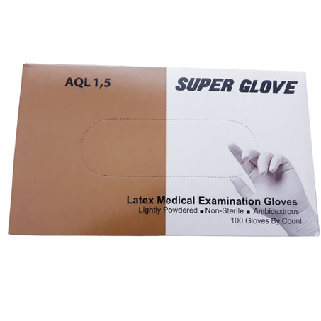 GANT LATEX EXAMINATION GLOVES 100 PCS taille M