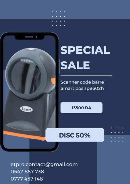 Lecteur code barre fixe sp-8602H