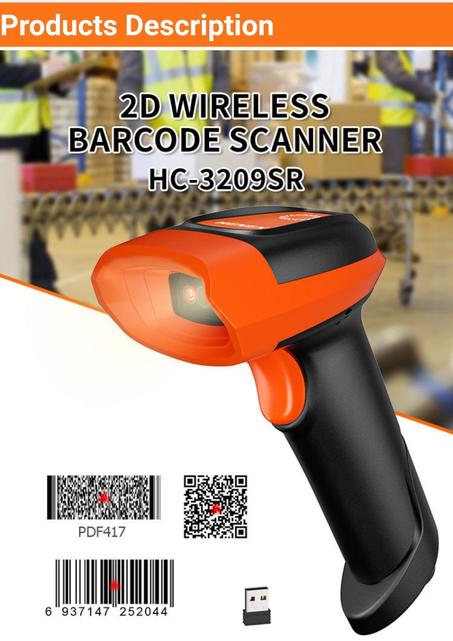 Scanner code barre sans fil 2d HENEX HC-3209R