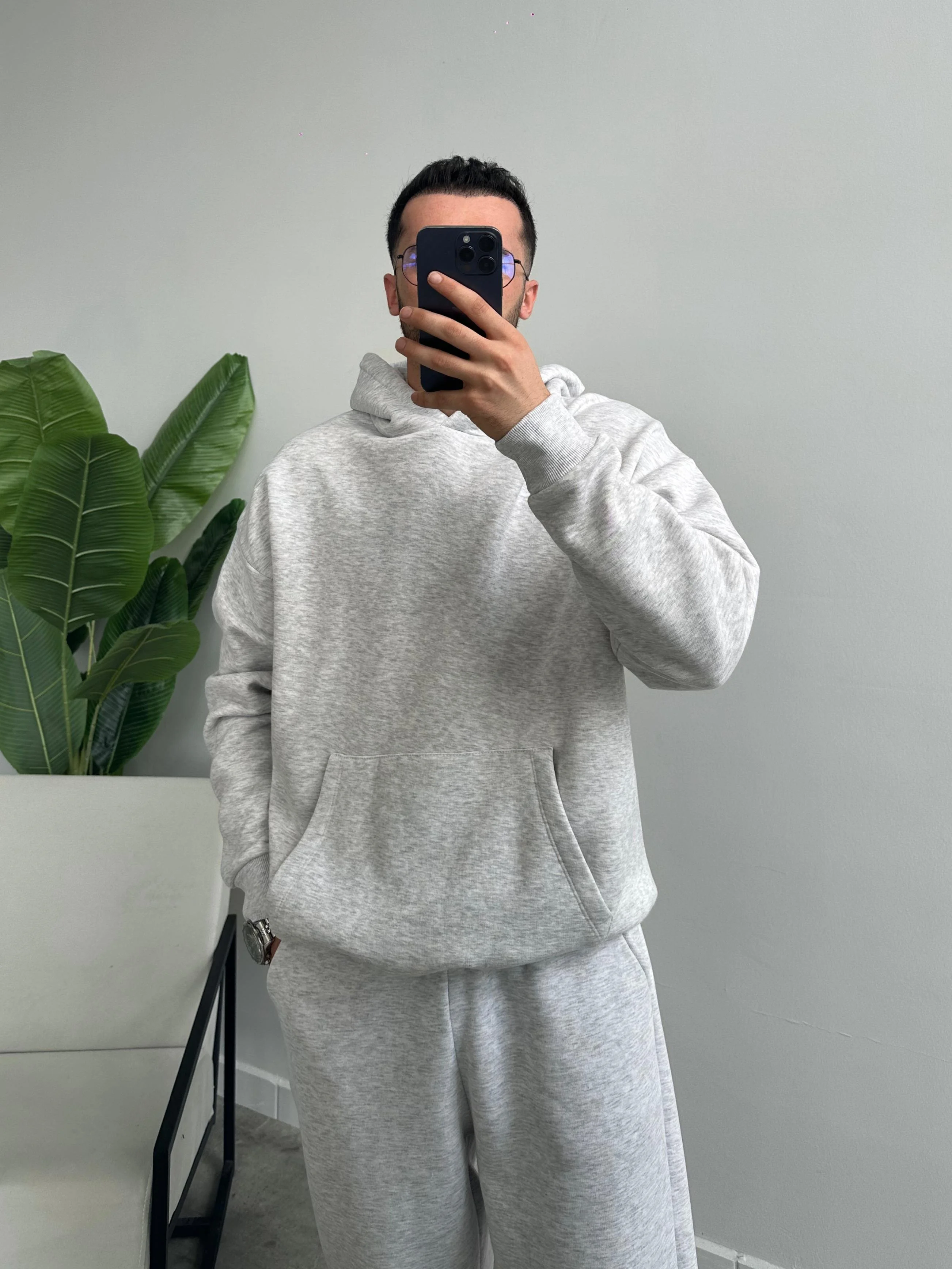 Oversized Set — Hoodie & Pants, 100% Cotton