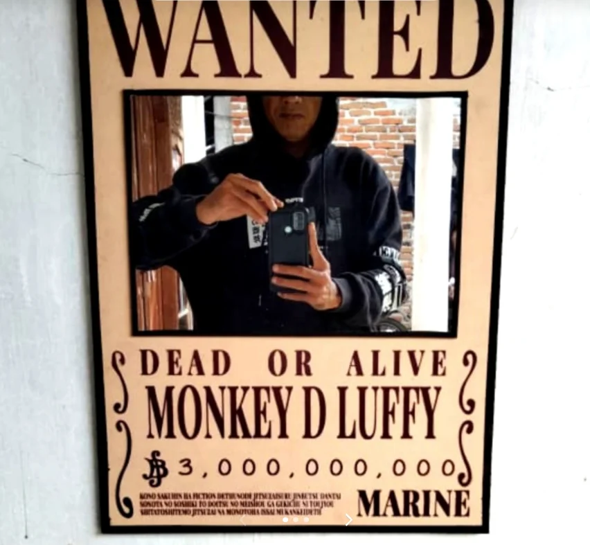 Pirate Bounty Mirror,One Piece Wanted Poster Mirror, Minimalist Anime Decor, Handcrafted Wanted Poster Mirror, Straw Hat Aesthetic Room Decor, Gamer & Otaku Gift