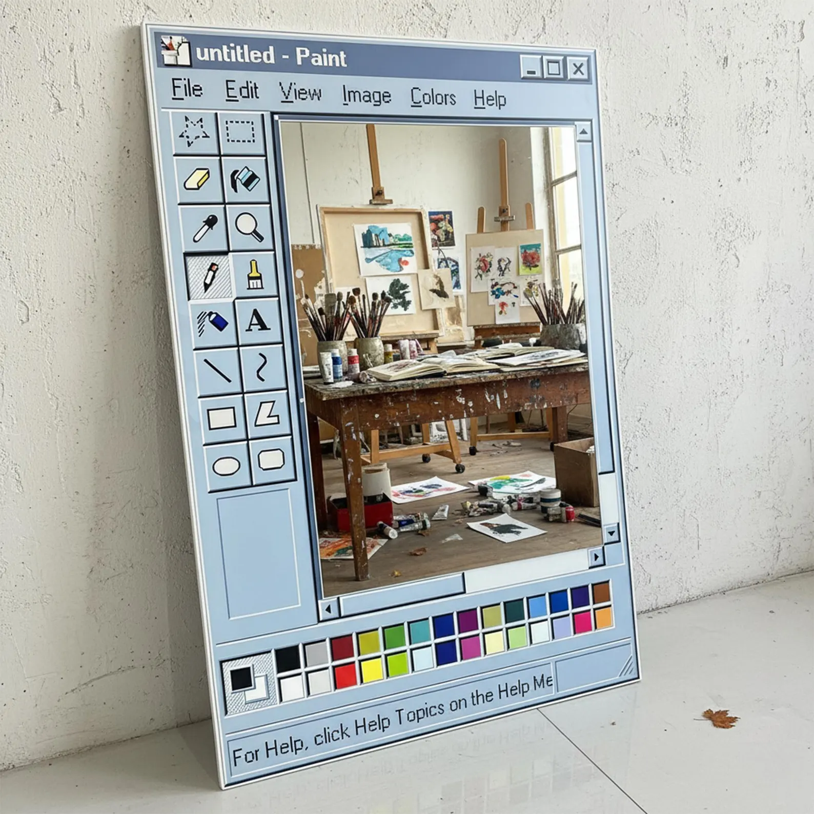 Ms Paint Mirror, Retro Windows Paint Inspired Mirror, Nostalgic Aesthetic Decor, Handmade Pixel Mirror, Paint Mirror, Gift for Designers