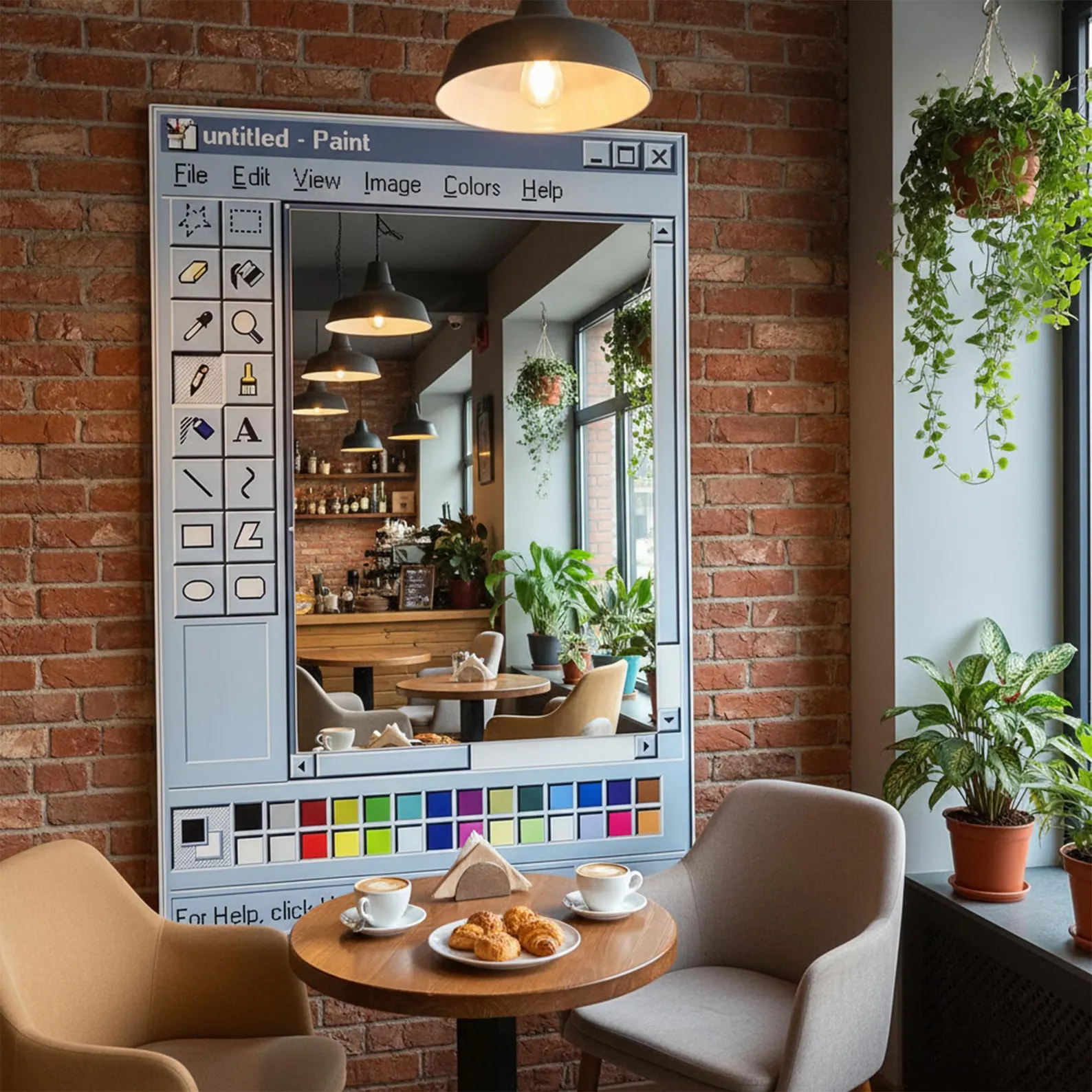 Ms Paint Mirror, Retro Windows Paint Inspired Mirror, Nostalgic Aesthetic Decor, Handmade Pixel Mirror, Paint Mirror, Gift for Designers