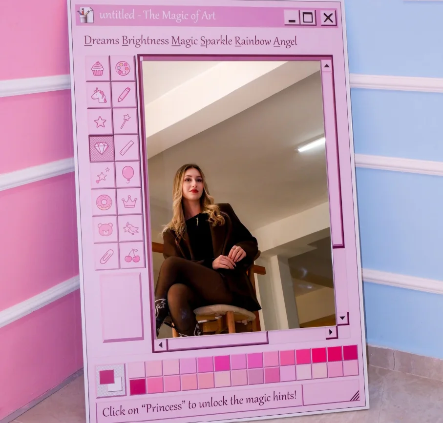 Ms Paint Mirror, Retro Windows Paint Inspired Mirror, Nostalgic Aesthetic Decor, Handmade Pixel Mirror, Paint Mirror, Gift for Designers