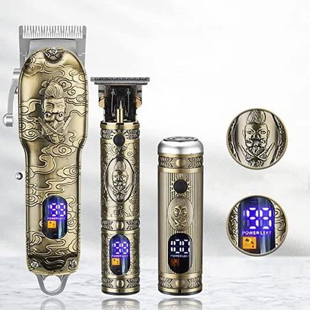 مجموعة حلاقة شعر الانف والاذن الاحترافية  3 في 1 مع شاشة عرض Hair Clippers Set