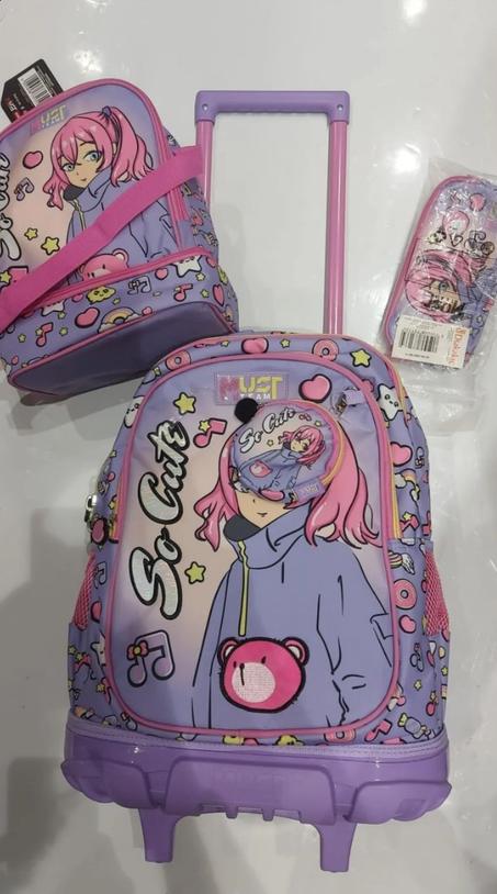 PACK Cartable à roulettes + Sac a repas + GAME OVER 45 cm