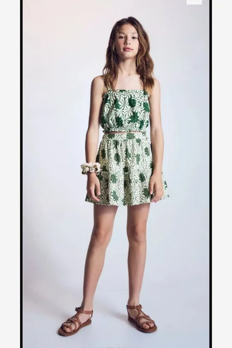 Girl Floral Green