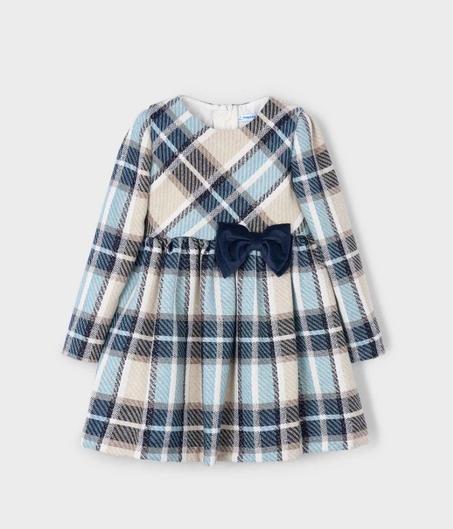 Robe à carreaux en velours fille