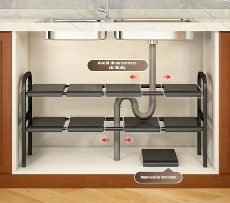 رف مطبخ قابل للتمدد – Étagère extensible sous évier ✅