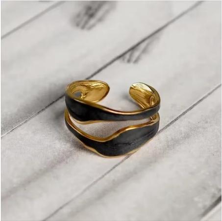 Kayla Enamel Open Ring