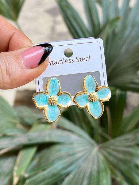 Zircon CZ Flower Earrings