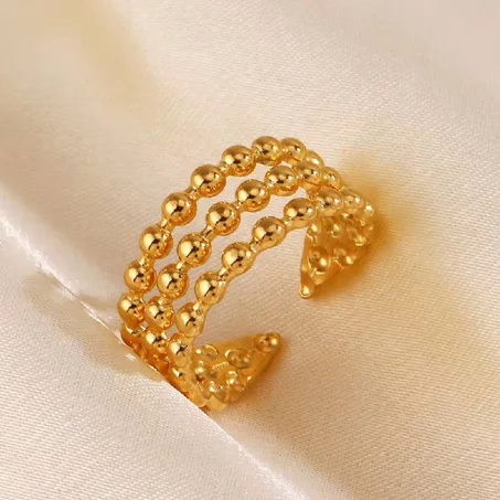 3-Layer Round Bead Ring