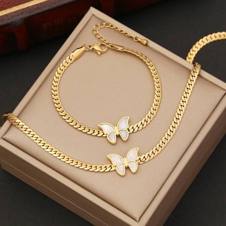 Butterfly Fashion Necklace & Bracelet