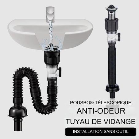 Tuyau de drainage télescopique contre les mauvaises odeurs