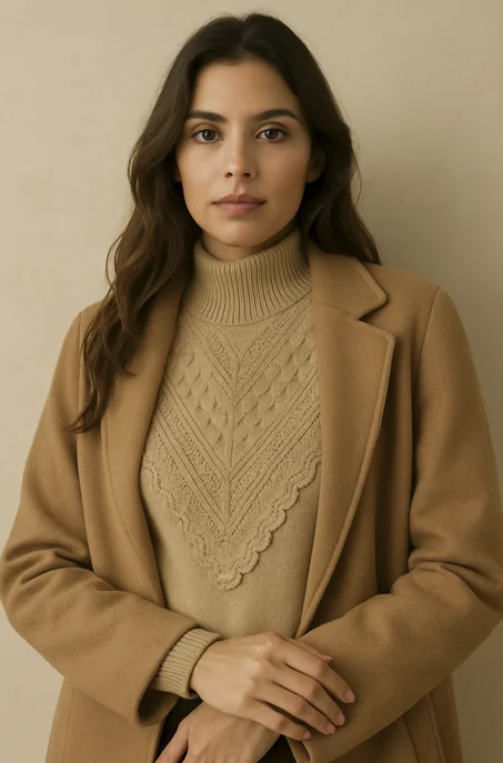 تريكو نسائي للخريف والشتاء جديدة من القطن   منسوج بطريقة احترافية و توب مطرز