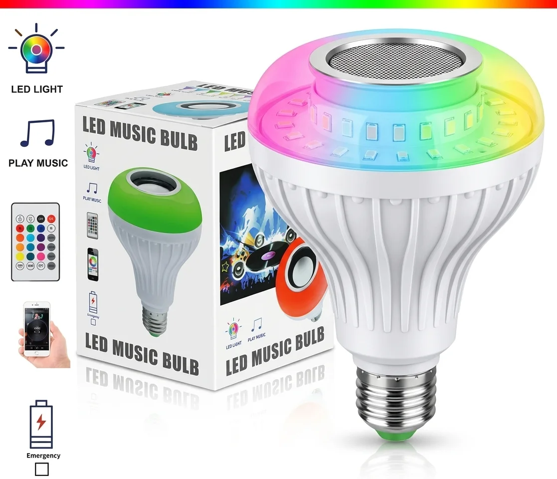 مكبر صوت بلوتوث مزود بمصباح LED