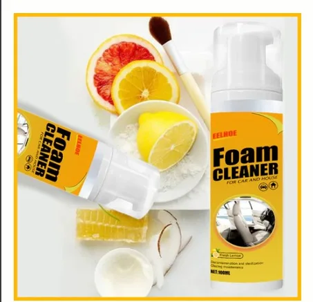 رغوة تنظيف منزلية متعددة الاستخدامات، بخاخ تنظيف لداخلية السيارة أو الأجهزة المنزلية -
