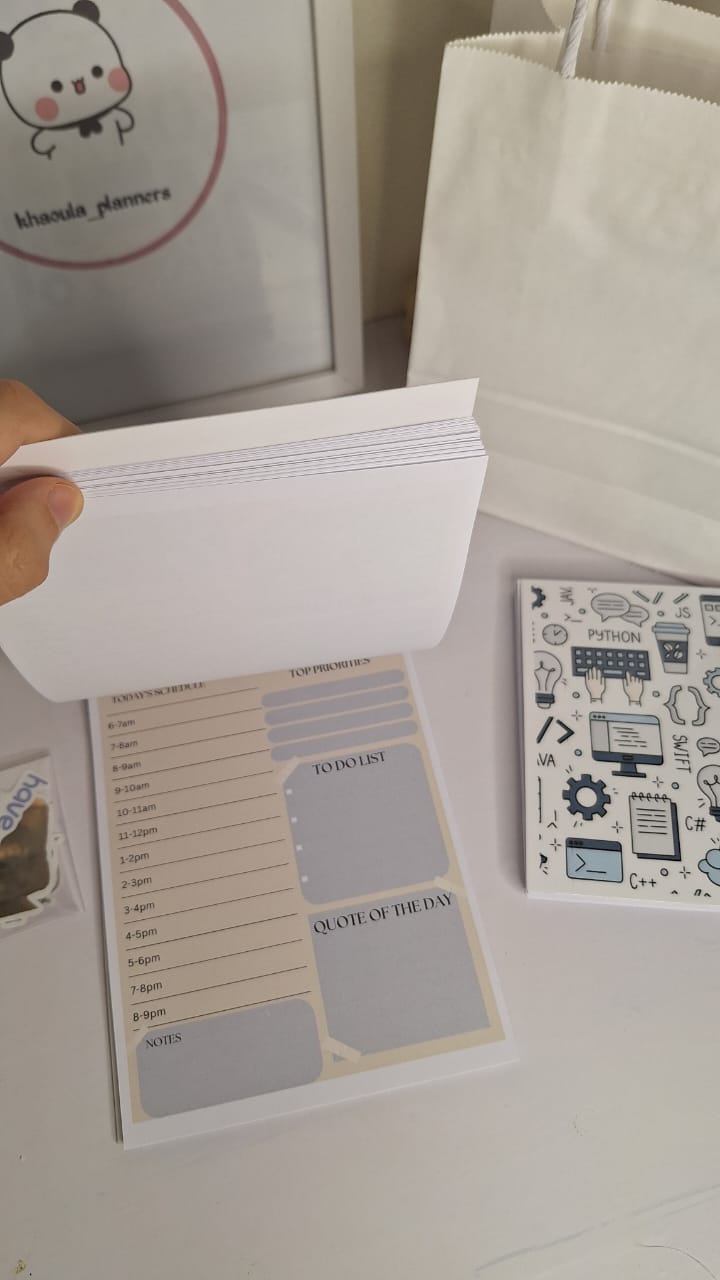 منظم يومي+ دفتر الملاحظات+ قلمين