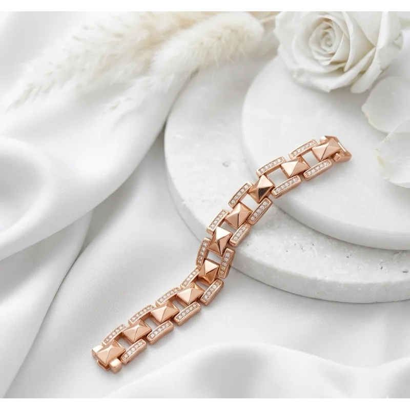Gourmette Régie-rose gold