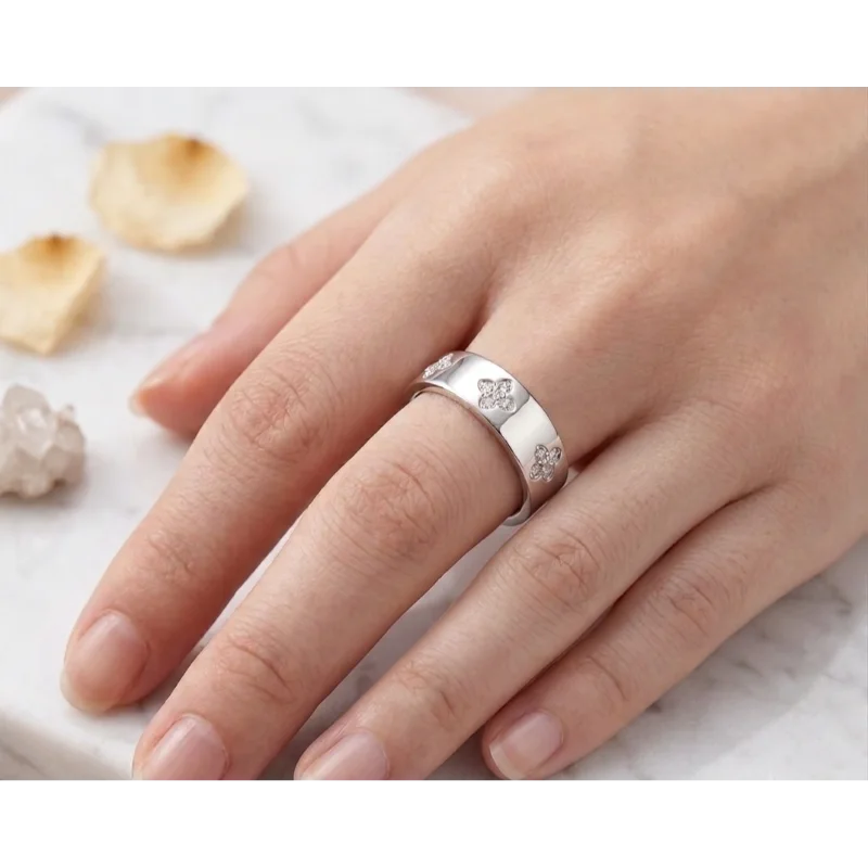 Bague Onde-argenté