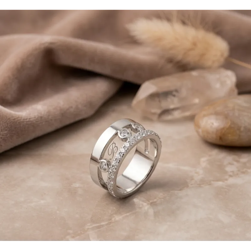 Bague Stellar-argenté