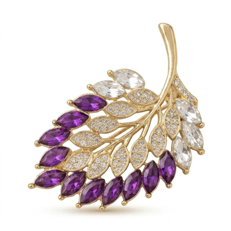 Broche Feuille Impériale