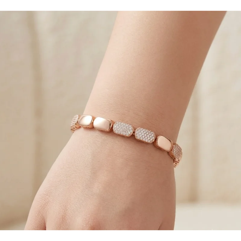 Gourmette Prisme-rose gold