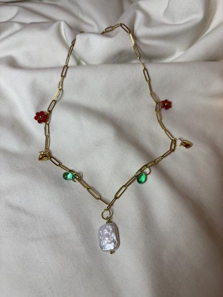 🌸💧 Collier Gouttes & Pétales 💧🌸