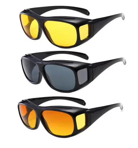 نظارات شمسية للرؤية الليلية 2024، نظارات قيادة ليلية للسيارة، نظارات واقية للسائق، نظارات شمسية للجنسين، حماية من الأشعة فوق البنفسجية، هدية للنظارات