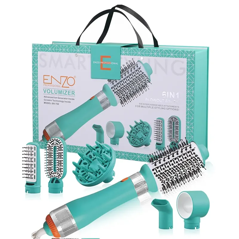 ENZO 5-in-1 Ceramic Rotating Hot Air Brush
