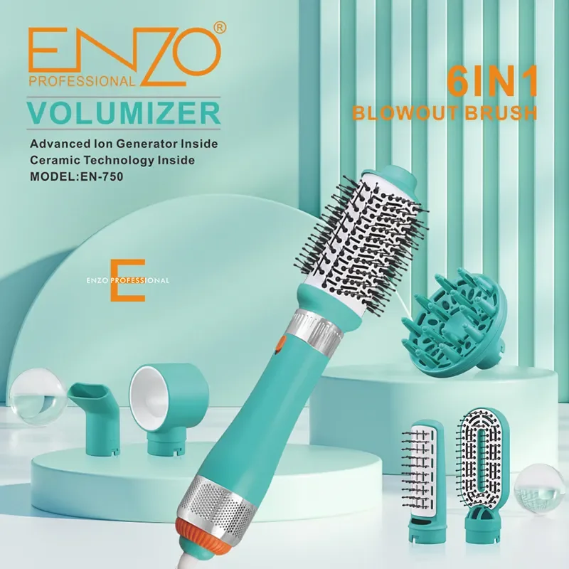ENZO 5-in-1 Ceramic Rotating Hot Air Brush