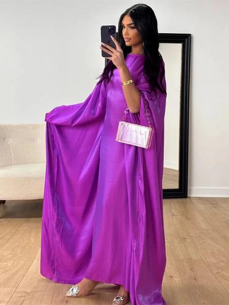 رمضان عيد الصيف الساتان باتوينغ عباية دبي المرأة الإسلام مسلم ماكسي قفطان فساتين كيبايا قفطان ماروكين رداء فام Musulmane