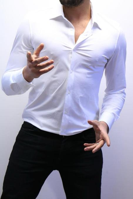 CASUAL BUSINESS FORMAL DRESS SHIRT MEN’S LONG SLEEVE BUTTON UP SHIRTS SOLID SLIM FIT