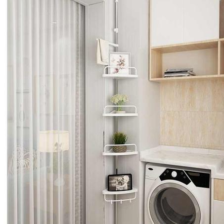 🧼 Étagère de Rangement d’Angle – 4 Niveaux Réglables | Cuisine, Salle de Bain, Toilettes