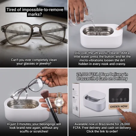 ✨ Machine de Nettoyage à Ultrasons Multifonction – Pour Lunettes, Bijoux, Montres et Plus Un nettoyage en profondeur en quelques minutes !