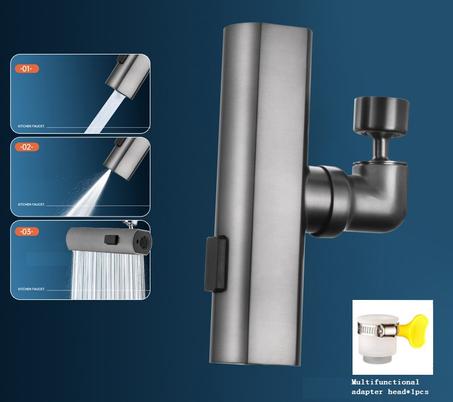 🚰 Embout de Robinet Universel 360° – Cascade Anti-Éclaboussures à 3 Modes