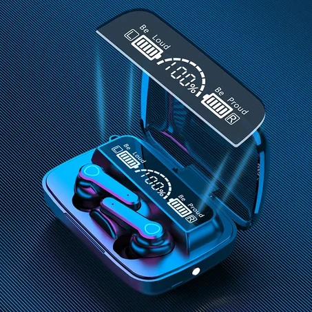 سماعات أذن لاسلكية بتقنية بلوتوث وشاشة عرض رقمية - مقاومة للماء