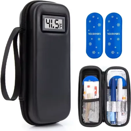 حقيبة تبريد الإنسولين الذكية مع شاشة عرض الحرارة
