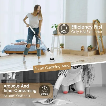 Cepillo de limpieza eléctrico giratorio