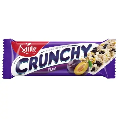 Crunchy bar with plums and vanilla coating 40g