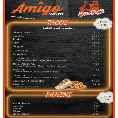 MENU TACOS